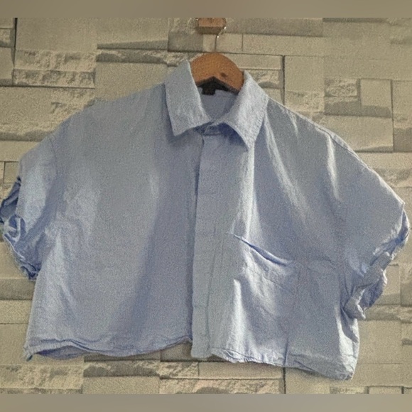 ZARA BUNDLE Pink Striped Shirt and ZARA Sky Blue Striped Shirt. - Picture 3 of 9